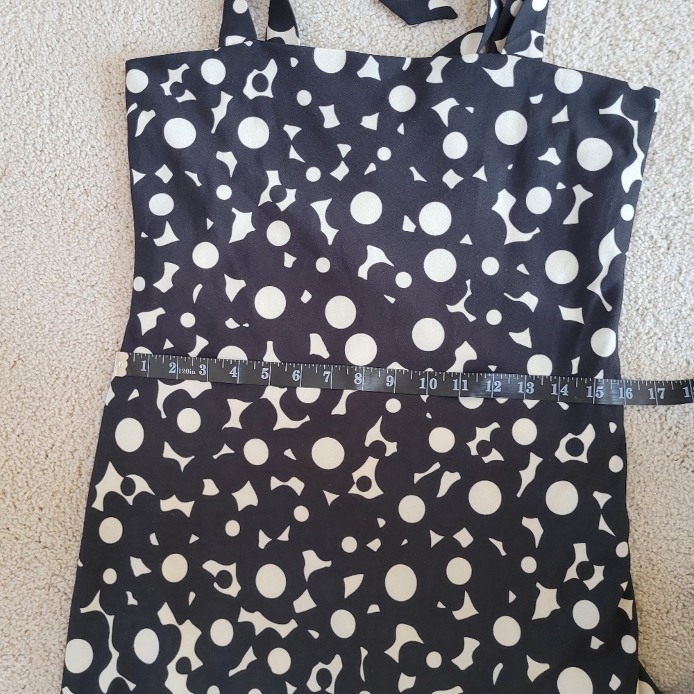 *NWT* Anthropologie HUTCH Flounced Shoulder-Tie Midi Dress Black/White Size S - Picture 13 of 15